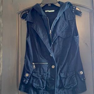 Maurices Lined Sweatshirt Black Vest